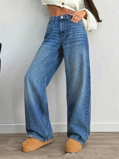 Högmidjade Vida Jeans med Vintagekänsla
