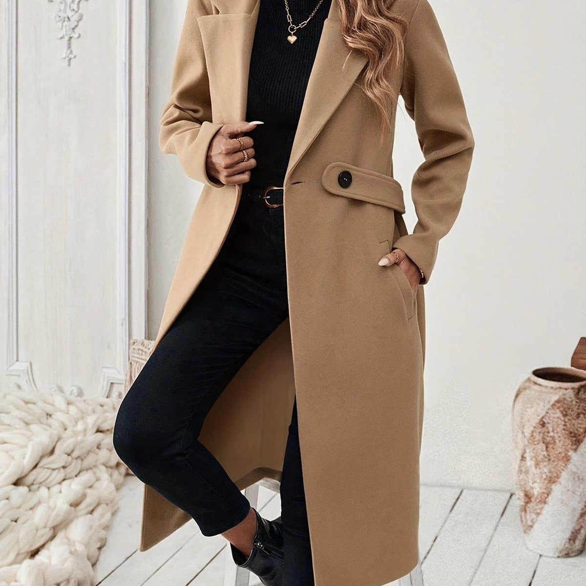 Maison Svala™ | Elegant lång kappa för höst och vinter