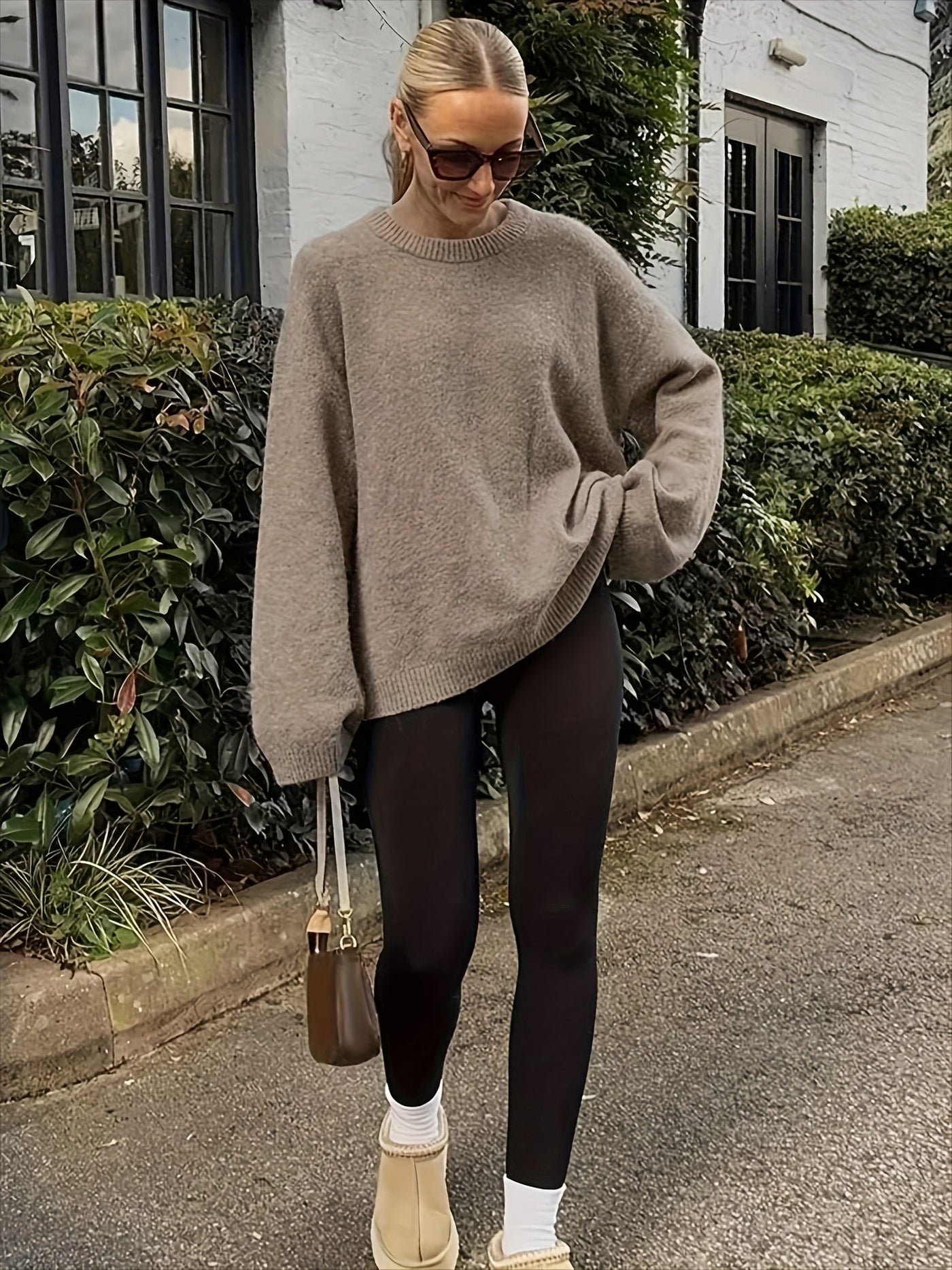 Pullover med Rund Hals