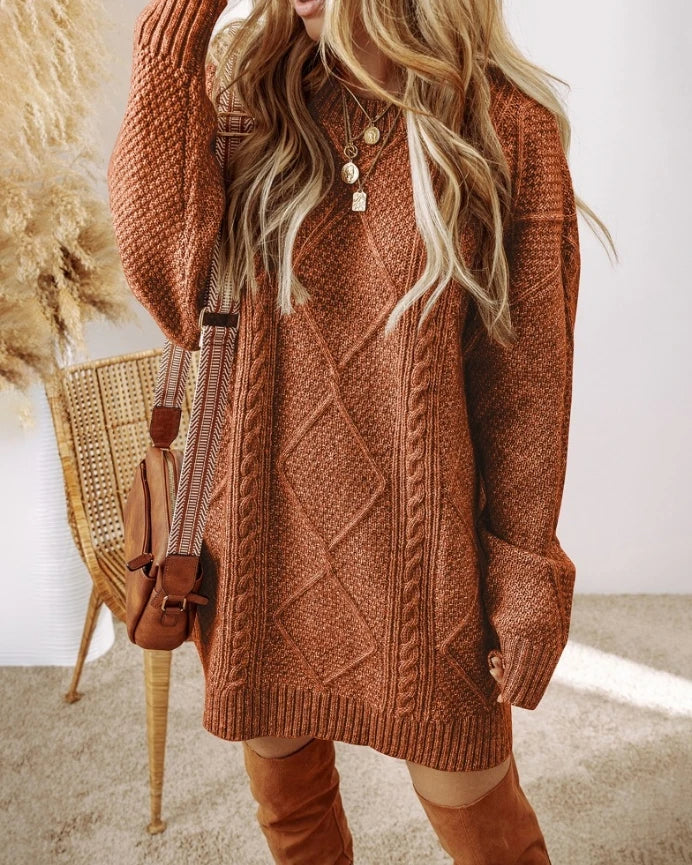 Maison Svala™ | Stickad Oversize Klänning