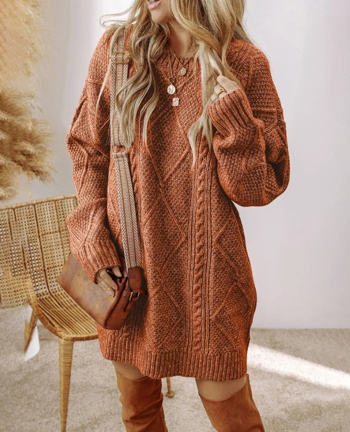 Maison Svala™ | Stickad Oversize Klänning