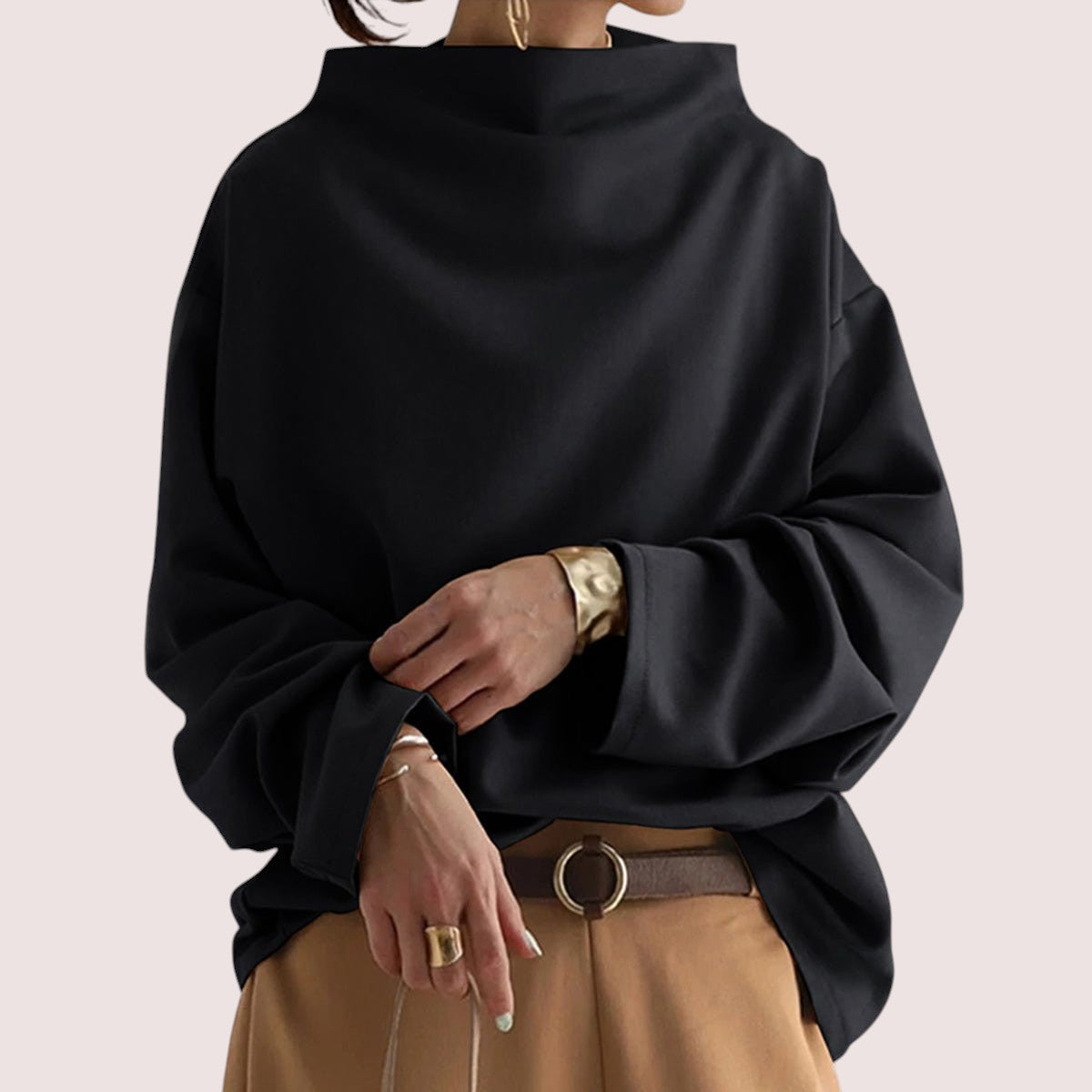 Maison Svala™ | Chic Tröja med Hög Krage