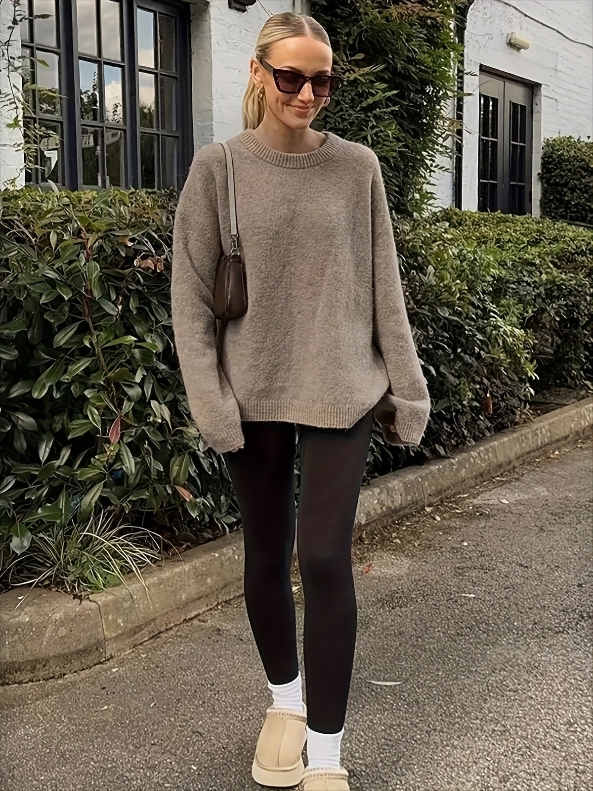 Pullover med Rund Hals