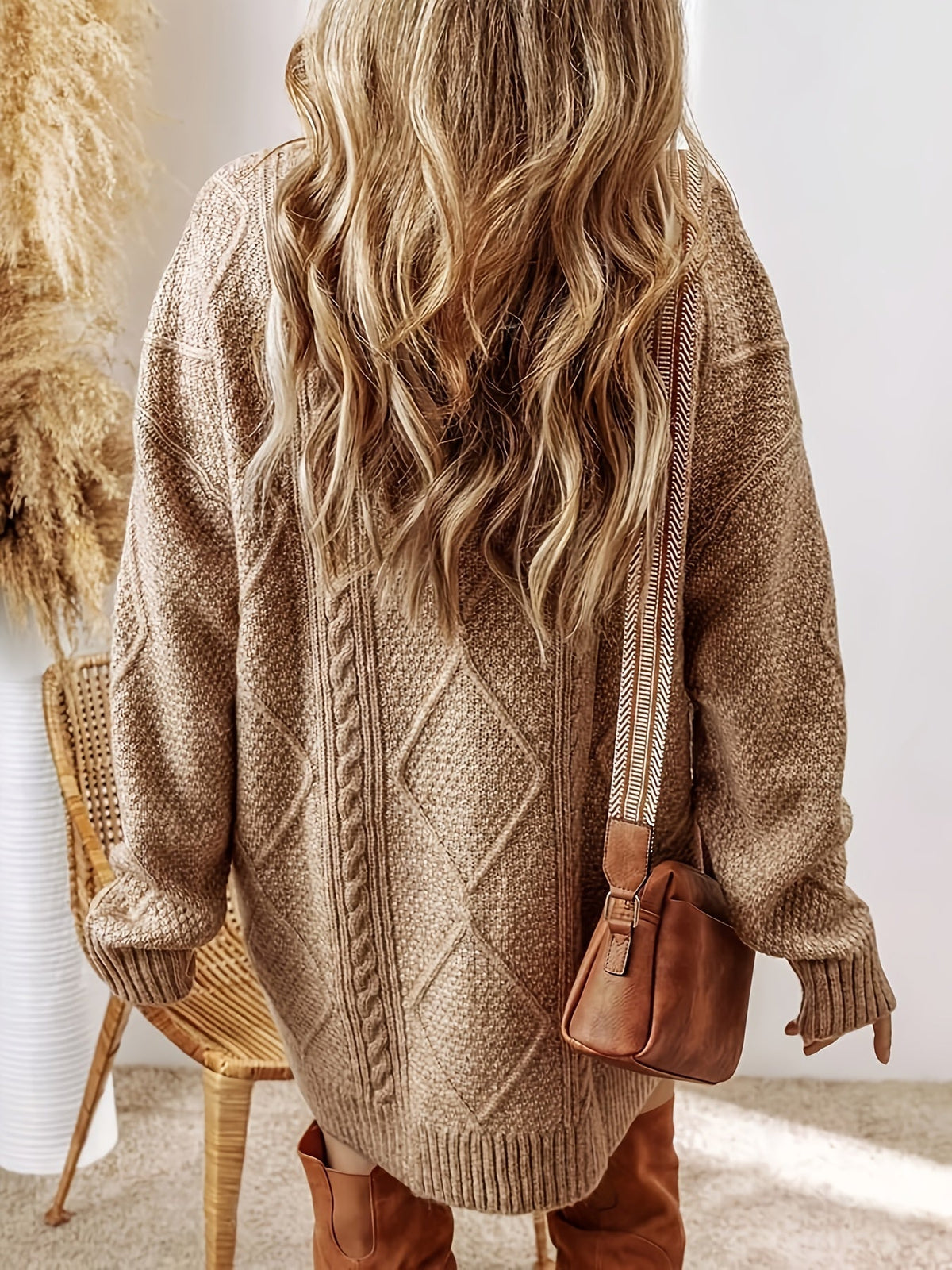 Maison Svala™ | Stickad Oversize Klänning